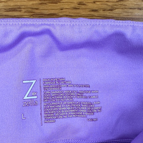 *ZELLA* Purple Activewear Leggings w/ Pockets Size Large - Picture 6 of 7
